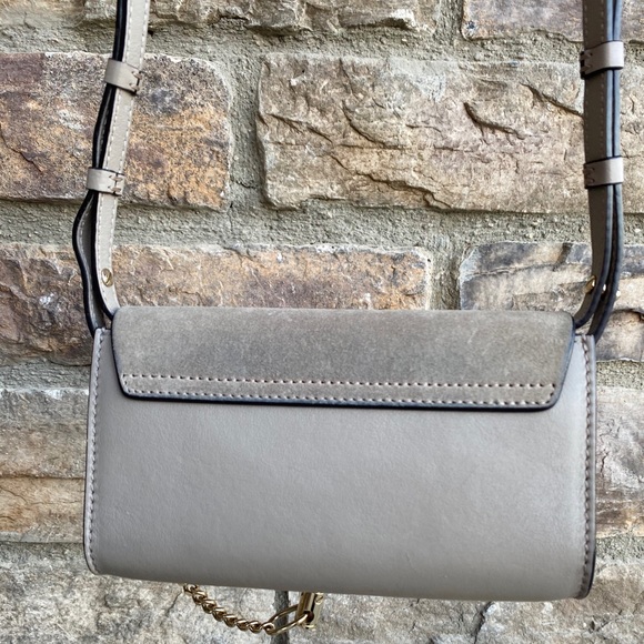 SOLD Chloé Faye Mini Wallet Crossbody Motty Grey - Picture 3 of 15